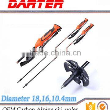 Different specifications steel tungsten tip 125cm skate ski poles