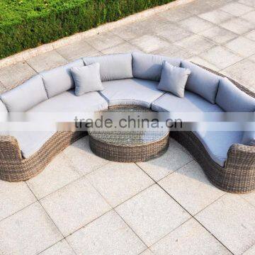 Best Choice Products Wicker Rattan Sofa Set Grey Cushion