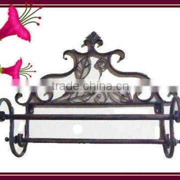 decorative metal towel rack black wrought iron