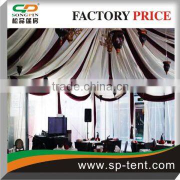 round tent with luxury linings for wedding party events