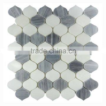 Top Quality rhomboid marble mosaic tile with CE&ISO