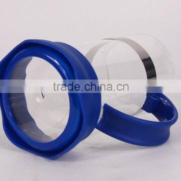 350ML Clear Glass Blue Plunger Mug French Press Coffee Maker