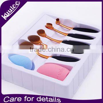 silica gel abs handle fiber brush oval makeup foundation