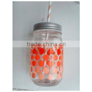 wholesale 16oz glass mason jar with metal lid