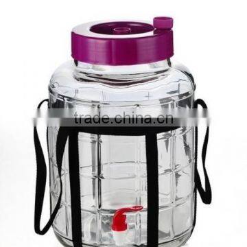 High quality clear blown glass beverage dispensers with tap