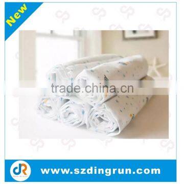 100% cotton gauze grid baby diaper with printing logo and wrapped border