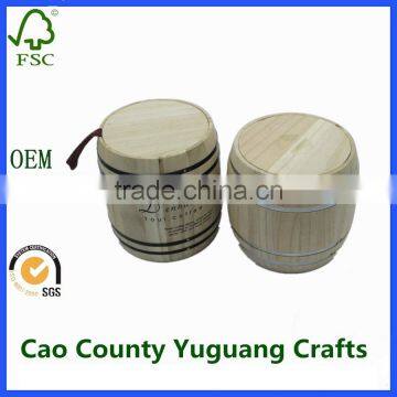 Small Coffee Barrel Wooden Barrel With Lids for Sale photo-2