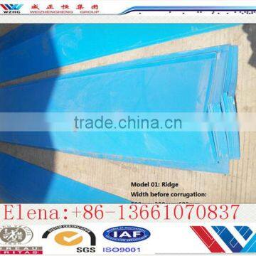 Low Price Color Coated Steel Ridge for Two-sloped Roof, Long Use Ridge Steel Roof photo-3