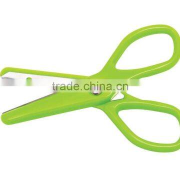 Safety green silicone scissor with high quality ,OEM welcome