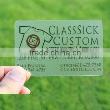 Custom Clear Transparent PVC Business Card