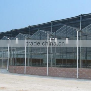 Glass agricultural greenhouse