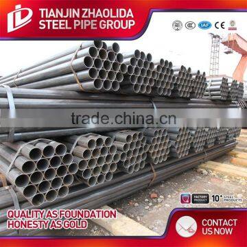 48mm BS1139 & EN39 SCAFFOLDING USE ERW BLACK CARBON STEEL PIPE photo-2