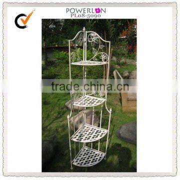 Wrought iron 4-tier shelf unit