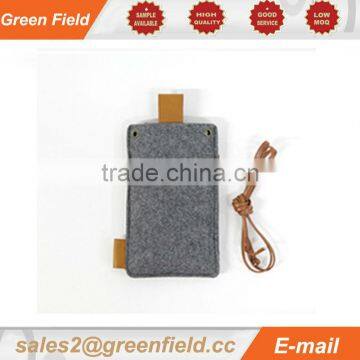 Felt leather mobile phone pouch, removable felt leather mobile phone pouch