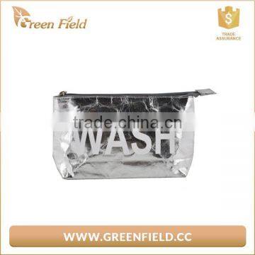 Waterproof Durable Dupont Brown Kraft Tyvek Paper Cosmetic Toilety Bag photo-2