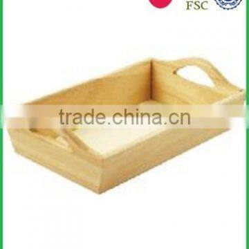 cheap paintable wooden carrying tray with handles