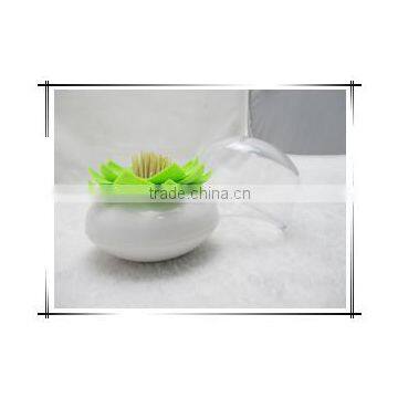 Household Plastic Color Eco-friendly Lotus Toothpick /cotton Bud Holder photo-3