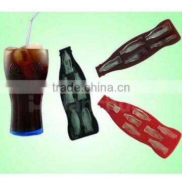 Cool Drinking Decoration Customized Wine Bottle Shape Silicone Ice CubeTray