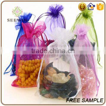 Gold Silver High Quality Organza Fabric 7*9 Wedding Favor Bags photo-3