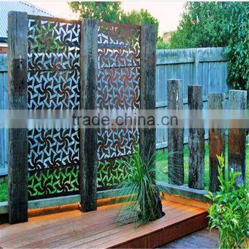 Decorative laser cut metal screens for interior garden outdoor or courtyard