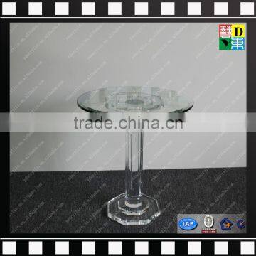 Clear Acrylic Small Round Coffee Table Glass and Marble Base Cafe Table From Shenzhen Yidong photo-6