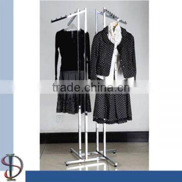 4-ways Garment Display Stand with Sloping Arm Rack