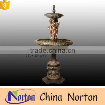 trade assurance outdoor bronze garden fountain with nude cherub NTBF-L393S