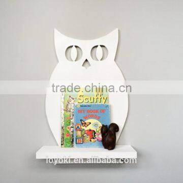 Owl shape Wall Shelf New design MDF wood display shelf for kids room decor wall mount shelf wholesale