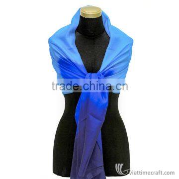 Brocade Silk Scarf, Multi-color, 100% Handicraft in Vietnam photo-2