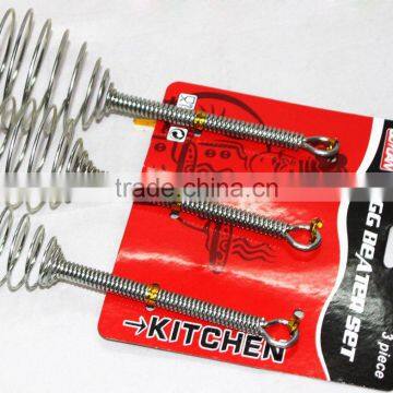 3pcs stainless steel kitchen whisk tools egg beater