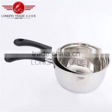 Eco-friendly Stainless Steel Single Handle Milk / Stock Pot/ Milk Cooking Pot