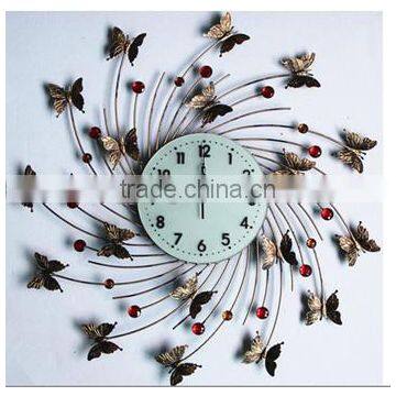 Butterfly Metal Wall Digital Clock