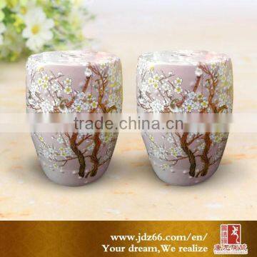 Ancient style good quality hand painting pink bar stool for Christmas collection