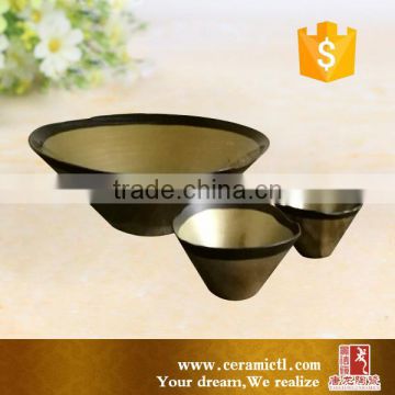 Modern style bowl shape ceramic vase set wholesale