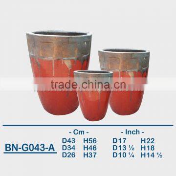 GLAZED CERAMIC OUTDOOR POT BN-G043 photo-2