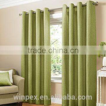 Hot Sell 100% Polyester Faux Linen Solid Curtain