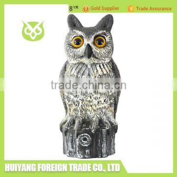 new design plastic antique owl decoys statues with sound