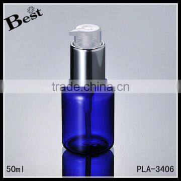 Cosmetic Packaging High Quality Skin Care 50 ml Pet Bottle Translucent Blue Plastic Bottle Pet With Pump Bulk Buy From China photo-6