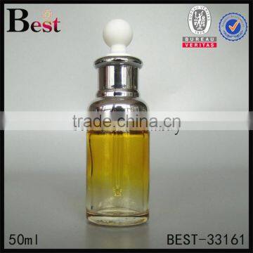 50ml New Products Cosmetic Lotion Essential Oil Perfume Glass Bottle With Silver Aluminum Dropper China Suppiers photo-3