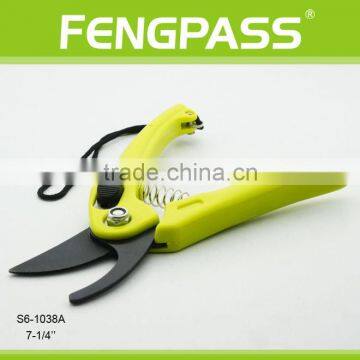 S6-1038A 7-1/4" Plastic Handle With Black Stainless Steel Blade Pruning Garden Scissors photo-3