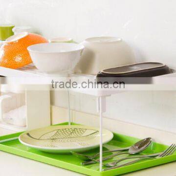 Foldable Plastic Table Storage Shelf Multipurpose Storage Racks photo-3