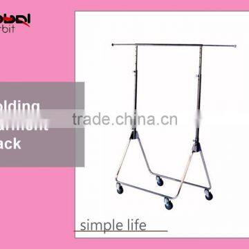 New Product Collapsible Clothing Display Folding Garment Hanging Rack