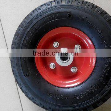 cheap and small pneumatic rubber wheel 300-4,small pneumatic tires and wheels for wheelbarrow