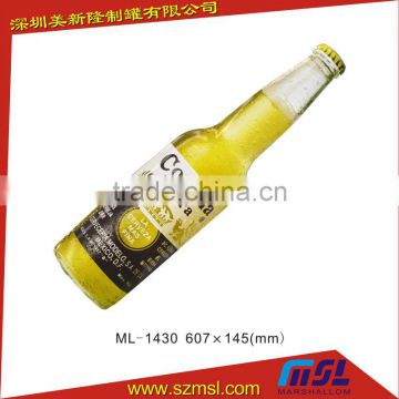 Bottle Shaped Tin Sign, Metal Sign for Beer Promotion