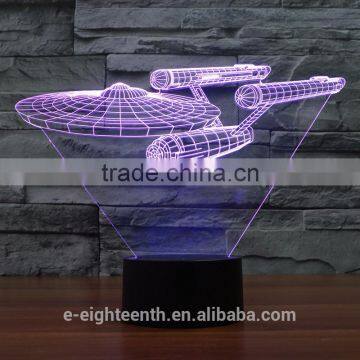 3D LED night light with 10 LED indoor lighting motion sensor USB LED lamp built in battery