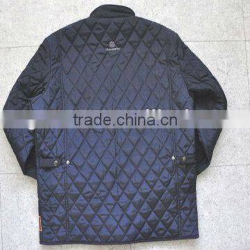 European Style Diamond Stitching Cotton Padding Quilted Bomber Jacket photo-6