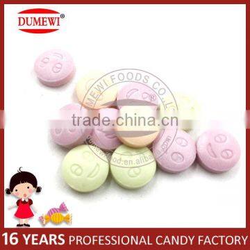 Smile Emoji Round Tablet Candy Dextrose Pressed Sugar Candy