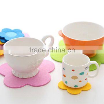 Non-woven Flowers Cup Mat Nonwoven Fabric Coasters for Home Decoration photo-6