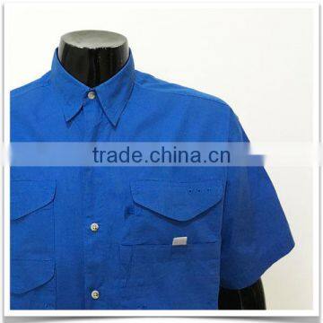 China Factory Wholesale Camping Quick Dry Outdoor Sportswear Short Sleeve Fishing Shirt for Men photo-4