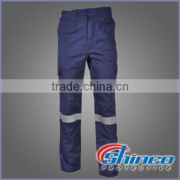 Oil resistant reflective tape workwear mens work pants